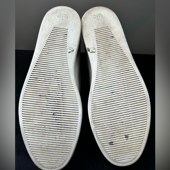 Rare find! Gucci Mens GG Silver Metallic High Top Sneaker - Size 44 EU/11 US - Picture 7 of 14
